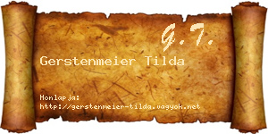 Gerstenmeier Tilda névjegykártya